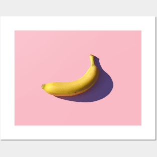 Banana on pink Posters and Art